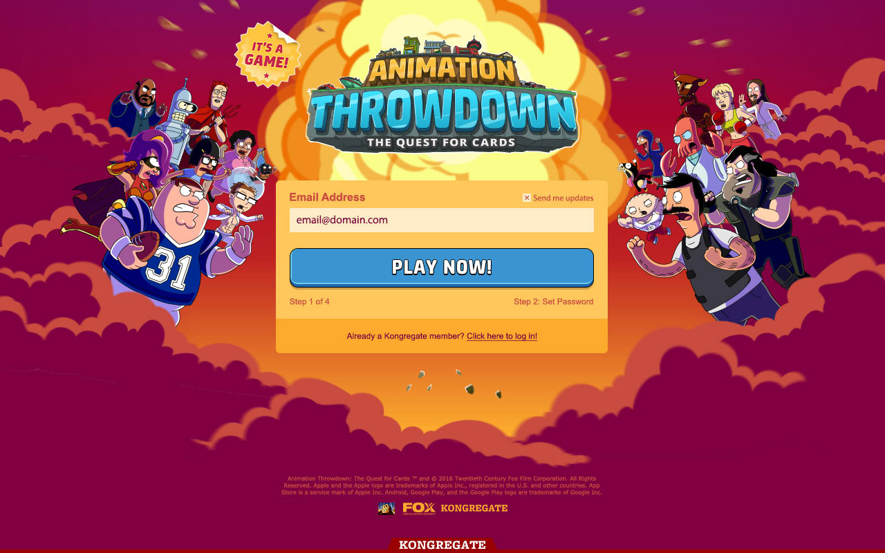 Animation Throwdown landing page